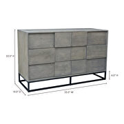 Contemporary 6 drawer dresser by Moe's Home Collection additional picture 2