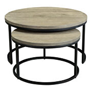 Industrial round nesting coffee tables set of 2 by Moe's Home Collection additional picture 3