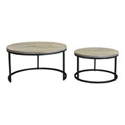 Industrial round nesting coffee tables set of 2 by Moe's Home Collection additional picture 4