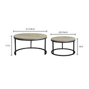 Industrial round nesting coffee tables set of 2 by Moe's Home Collection additional picture 6