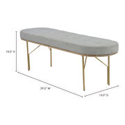 Art deco bench by Moe's Home Collection additional picture 2
