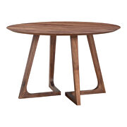 Mid-century modern dining table round walnut by Moe's Home Collection additional picture 3