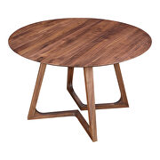 Mid-century modern dining table round walnut by Moe's Home Collection additional picture 4