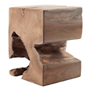 Rustic teak wood end table by Moe's Home Collection additional picture 3
