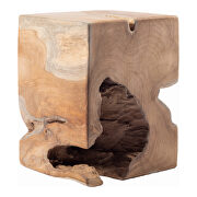 Rustic teak wood end table by Moe's Home Collection additional picture 4