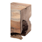 Rustic teak wood end table by Moe's Home Collection additional picture 5