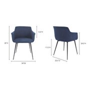 Retro arm chair blue-m2 by Moe's Home Collection additional picture 9