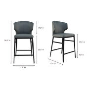 Contemporary counter stool gray by Moe's Home Collection additional picture 2