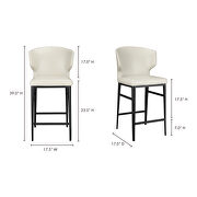 Contemporary counter stool beige by Moe's Home Collection additional picture 2