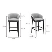 Retro barstool gray by Moe's Home Collection additional picture 3