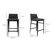 Contemporary counter stool charcoal by Moe's Home Collection additional picture 2