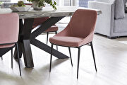 Contemporary dining chair pink velvet-m2 by Moe's Home Collection additional picture 3