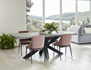 Contemporary dining chair pink velvet-m2 by Moe's Home Collection additional picture 5