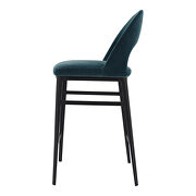 Retro counter stool teal velvet by Moe's Home Collection additional picture 5