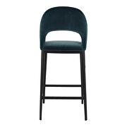 Retro counter stool teal velvet by Moe's Home Collection additional picture 7