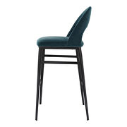 Retro barstool teal velvet by Moe's Home Collection additional picture 5