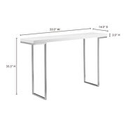Contemporary console table white lacquer by Moe's Home Collection additional picture 2