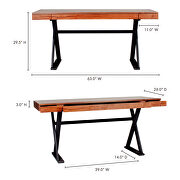 Industrial desk walnut by Moe's Home Collection additional picture 2