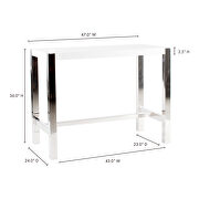 Modern counter table white by Moe's Home Collection additional picture 2