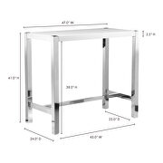 Modern bar table white by Moe's Home Collection additional picture 2