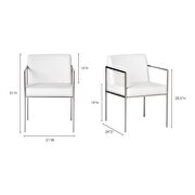 Contemporary arm chair white-m2 by Moe's Home Collection additional picture 5