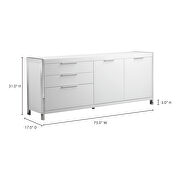 Modern sideboard white by Moe's Home Collection additional picture 2