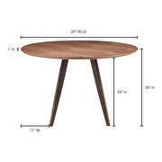 Mid-century modern dining table small walnut by Moe's Home Collection additional picture 5