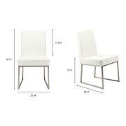 Modern dining chair white-m2 additional photo 2 of 3