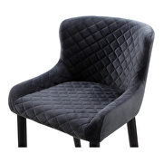 Contemporary dining chair dark gray additional photo 4 of 4