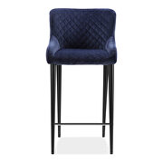 Contemporary counter stool dark blue additional photo 2 of 5
