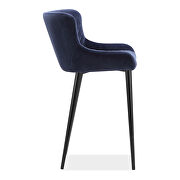 Contemporary counter stool dark blue additional photo 3 of 5
