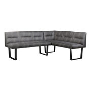 Contemporary corner bench dark gray by Moe's Home Collection additional picture 2