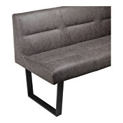 Contemporary corner bench dark gray by Moe's Home Collection additional picture 3
