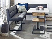 Contemporary corner bench dark gray by Moe's Home Collection additional picture 4