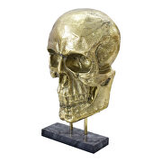 Contemporary skull statue gold by Moe's Home Collection additional picture 3