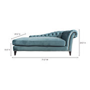 Retro chaise velvet blue by Moe's Home Collection additional picture 9