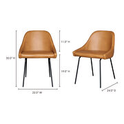 Retro dining chair tan by Moe's Home Collection additional picture 2