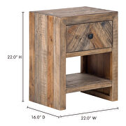 Rustic nightstand by Moe's Home Collection additional picture 2