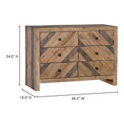 Rustic 6 drawer dresser by Moe's Home Collection additional picture 2
