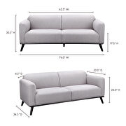 Contemporary sofa gray additional photo 2 of 6