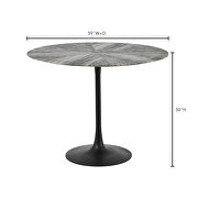 Contemporary marble dining table by Moe's Home Collection additional picture 2