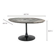Contemporary oval marble dining table by Moe's Home Collection additional picture 2