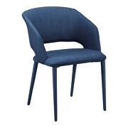 Retro dining chair navy blue additional photo 3 of 6