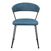 Retro dining chair blue-m2 additional photo 2 of 6