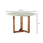 Scandinavian dining table brown by Moe's Home Collection additional picture 3