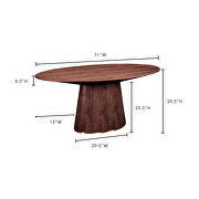 Contemporary oval dining table walnut additional photo 2 of 1