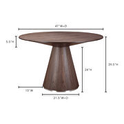 Contemporary dining table round walnut by Moe's Home Collection additional picture 5