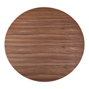 Contemporary dining table 54in round walnut additional photo 2 of 3