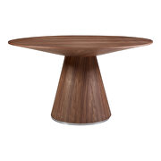 Contemporary dining table 54in round walnut by Moe's Home Collection additional picture 3