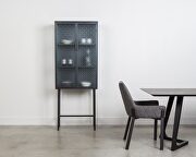 Contemporary metal cabinet black additional photo 2 of 3